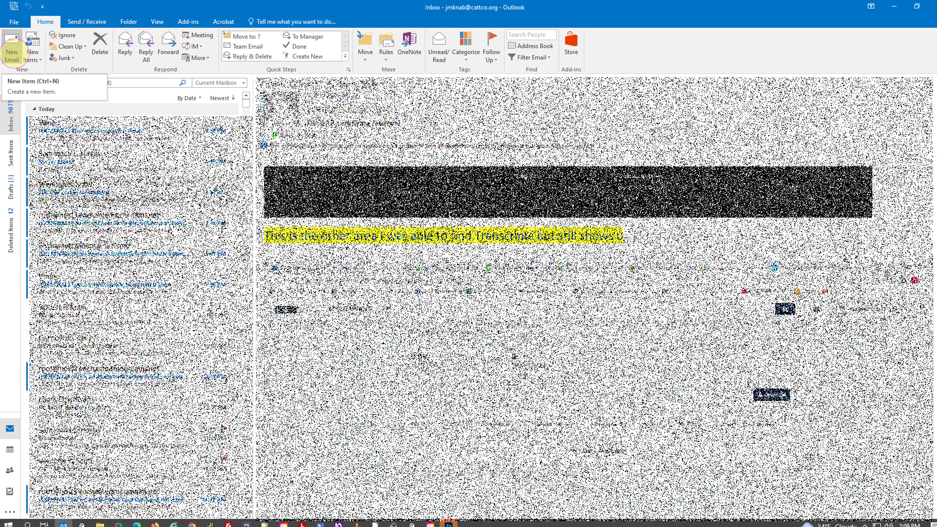 In Microsoft Outlook, Click on New Email