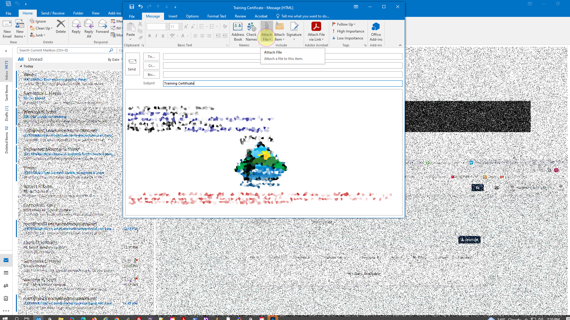 Click on Attach File button